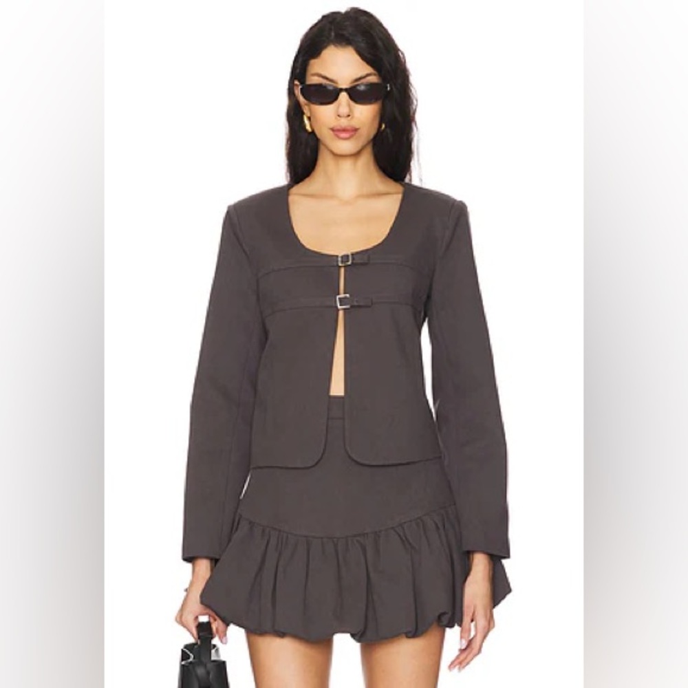 Revolve Devin Jacket in Charcoal Gray